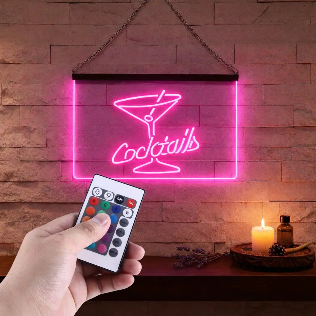 Enseigne Lumineuse Cocktail Décoration Lumineuse