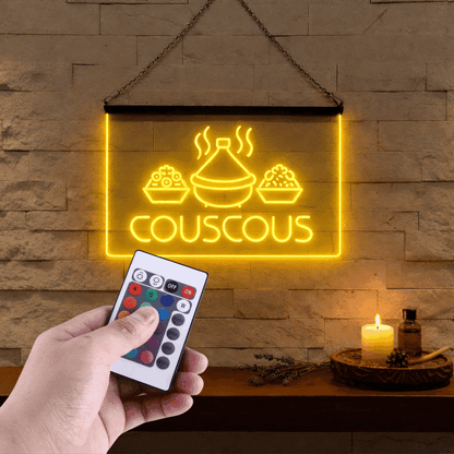 Enseigne Lumineuse Couscous 60 x 40 cm