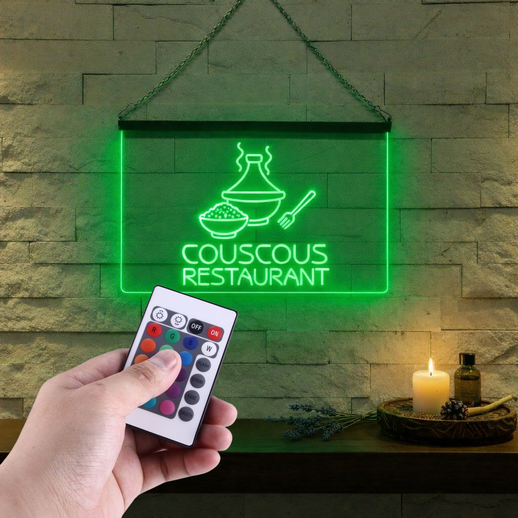 Enseigne Lumineuse Couscous Décoration Lumineuse