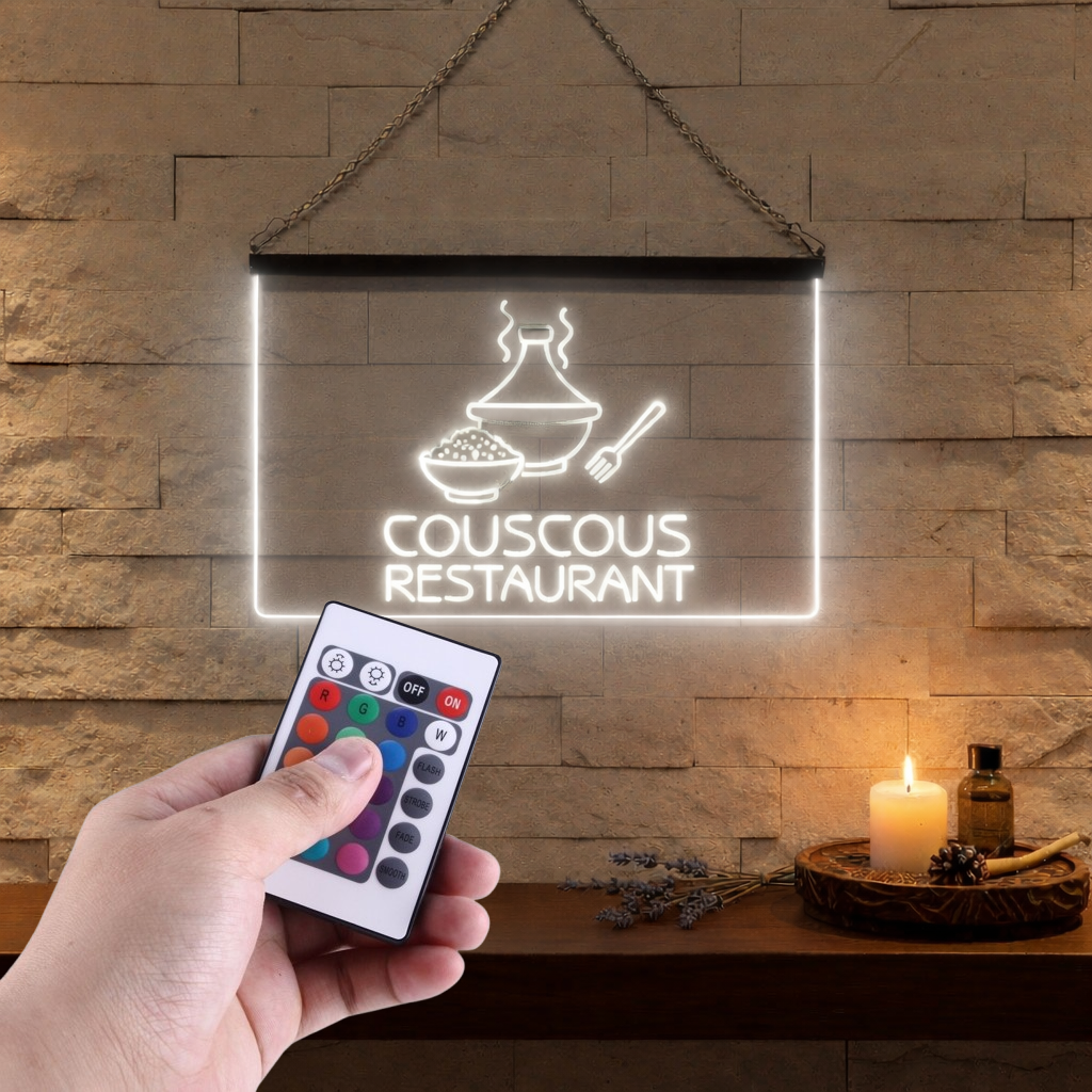 Enseigne Lumineuse Couscous Décoration Lumineuse