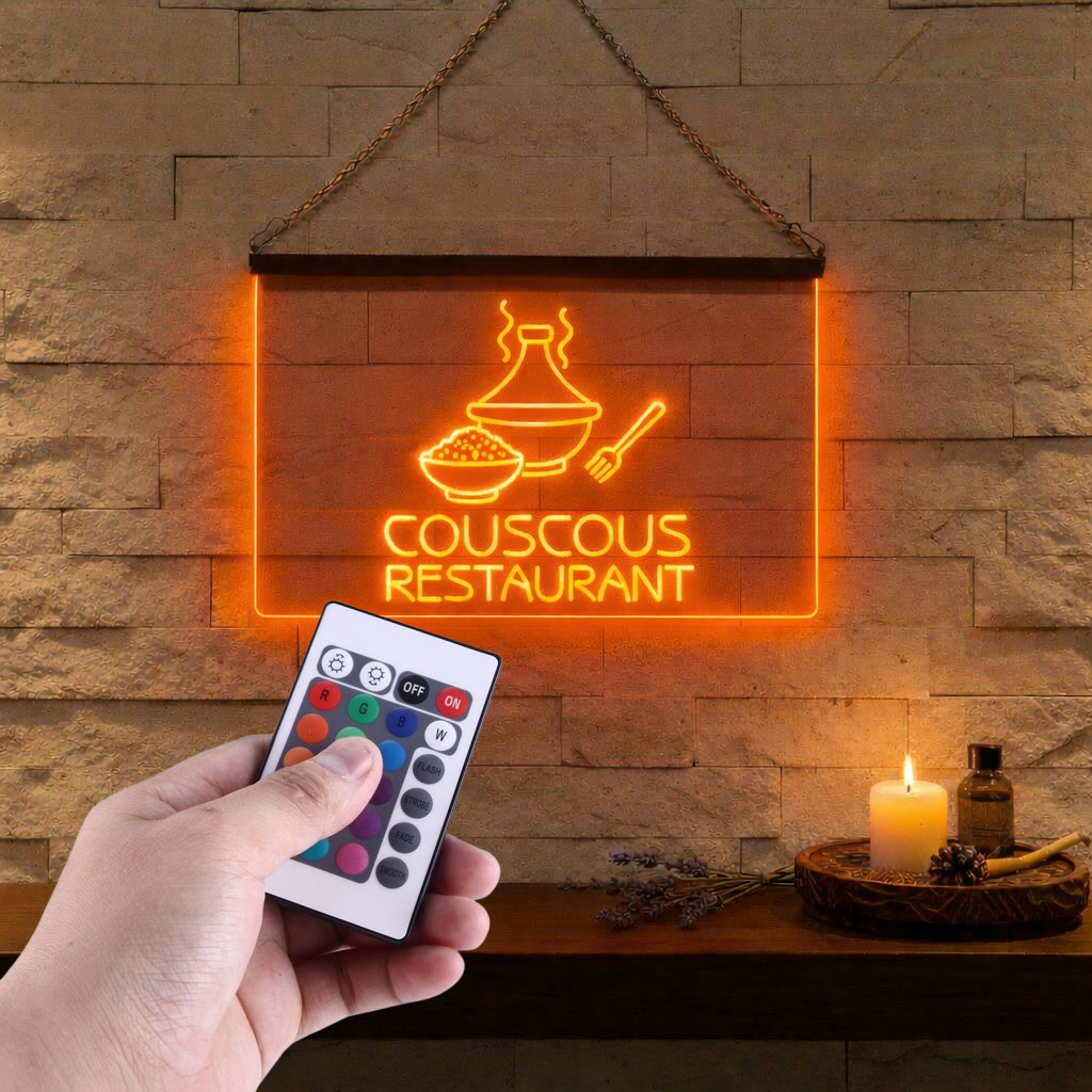 Enseigne Lumineuse Couscous Décoration Lumineuse