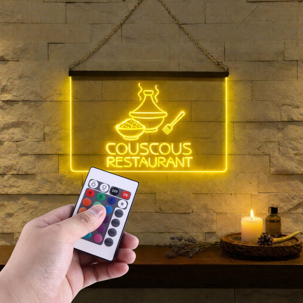 Enseigne Lumineuse Couscous Décoration Lumineuse