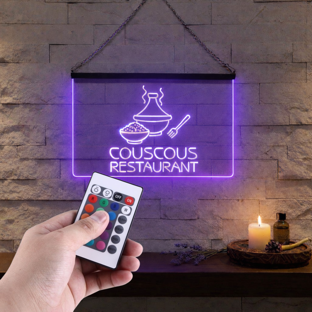 Enseigne Lumineuse Couscous Décoration Lumineuse