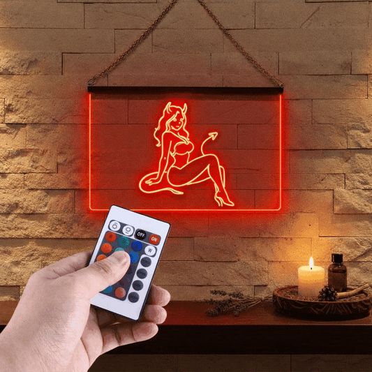 Enseigne Lumineuse Sexy Diablesse 30 x 20 cm