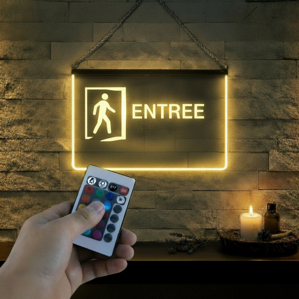 Enseigne Lumineuse Signalétique Entrée
