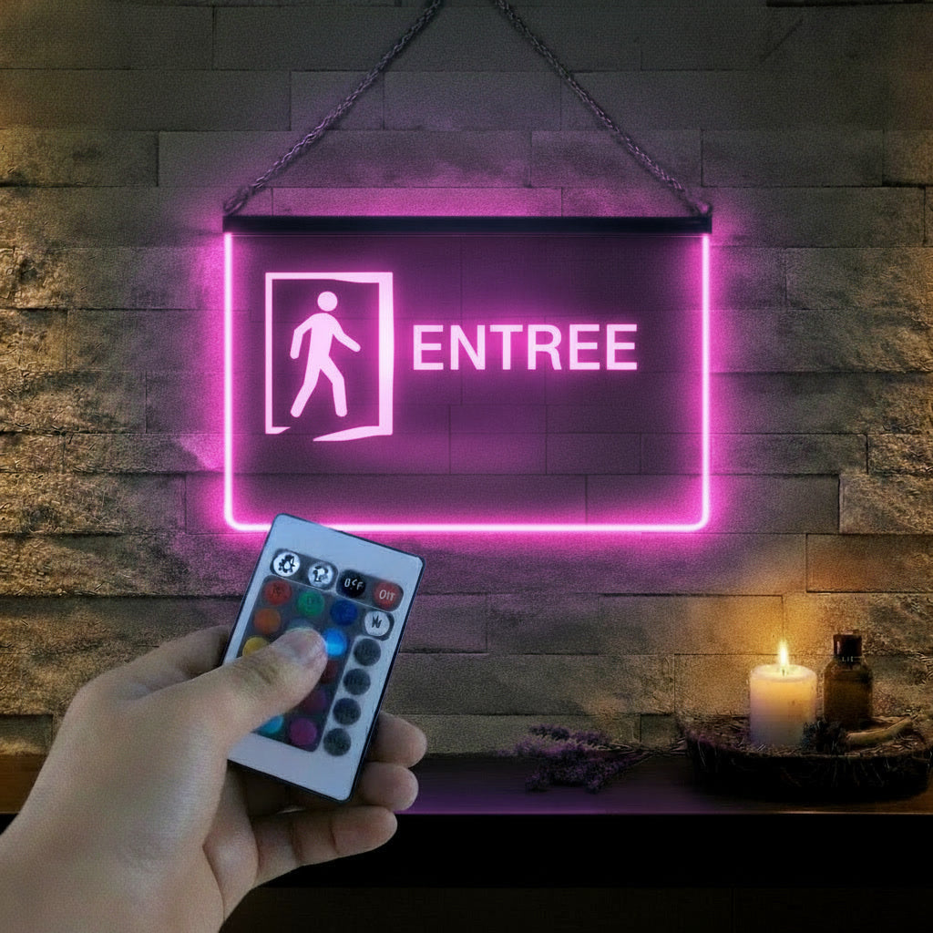 Enseigne Lumineuse Signalétique Entrée