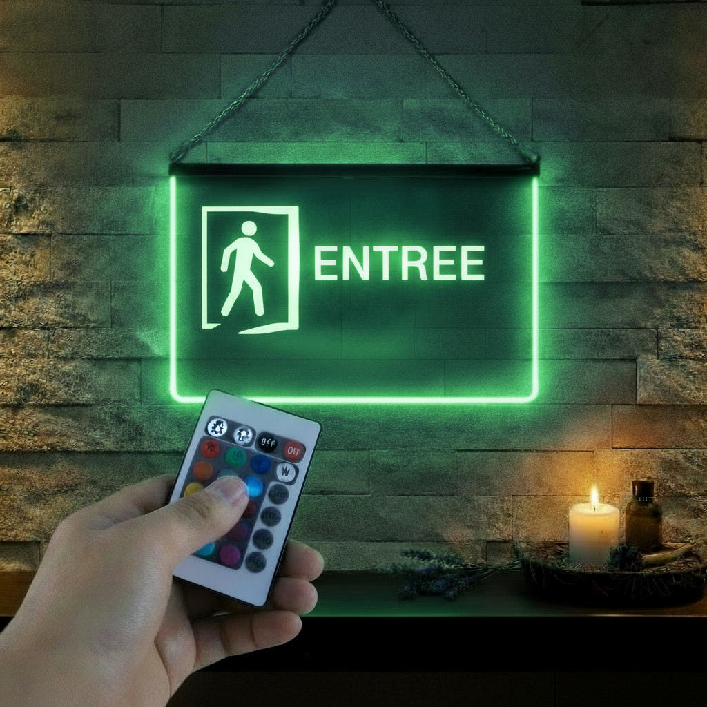 Enseigne Lumineuse Signalétique Entrée