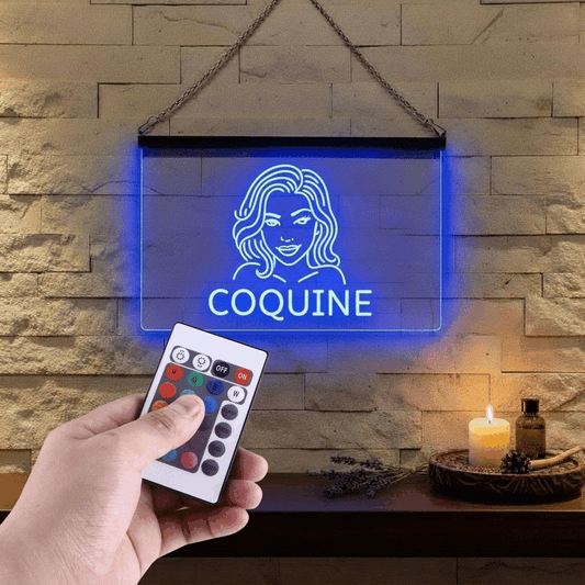 Enseigne Lumineuse Coquine 60 x 40 cm