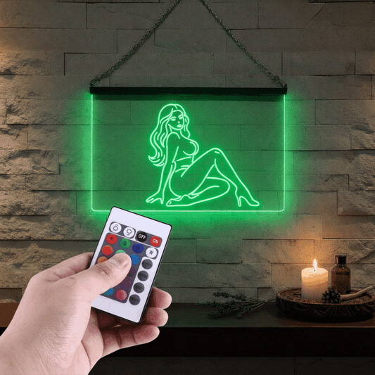 Enseigne Lumineuse Sexy Woman 60 x 40 cm