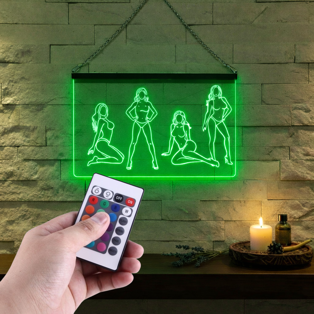 Enseigne Lumineuse Postures Femme Sexy