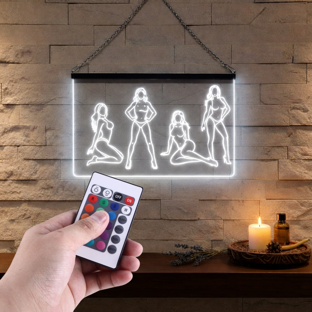 Enseigne Lumineuse Postures Femme Sexy