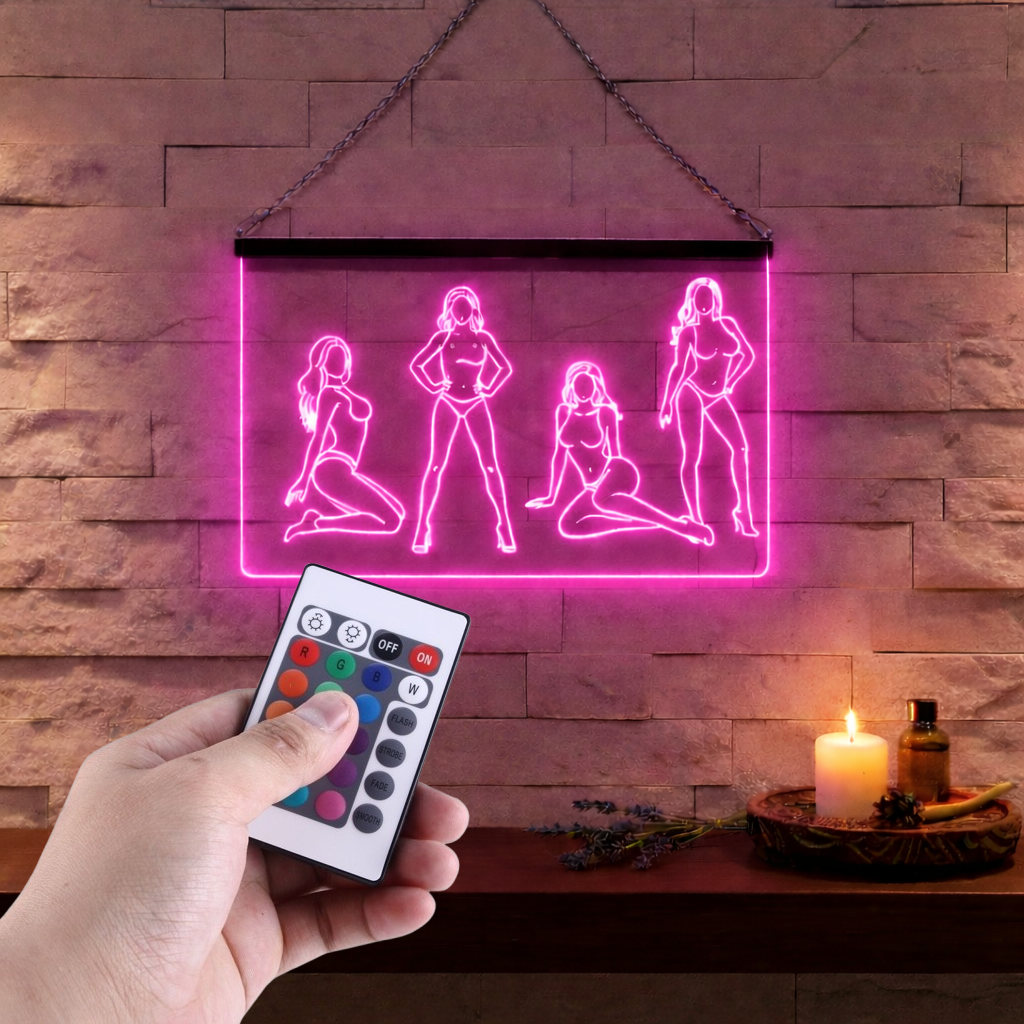 Enseigne Lumineuse Postures Femme Sexy