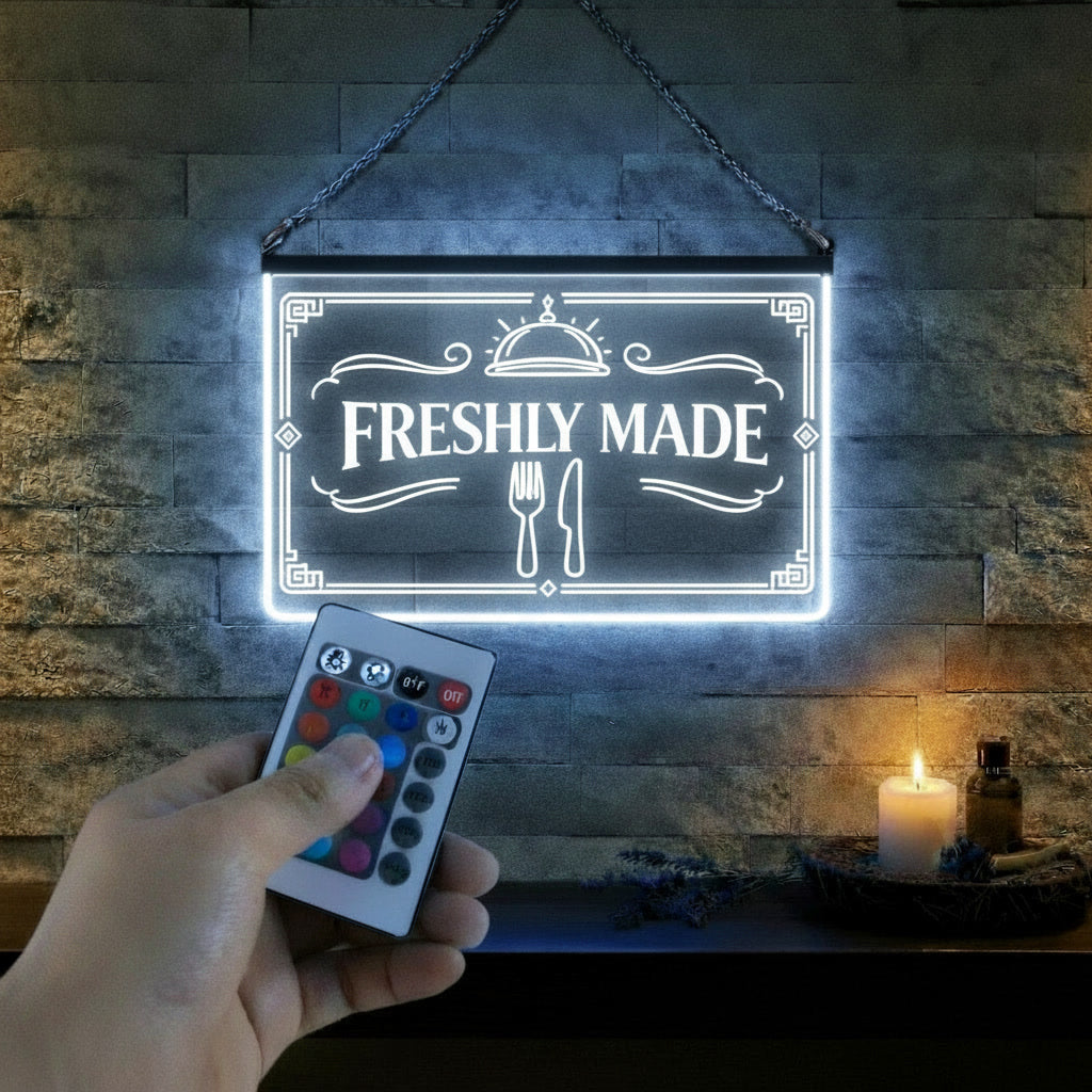 Enseigne LED Freshly Made Restaurant