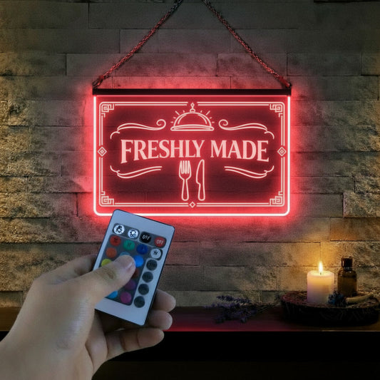 Enseigne LED Freshly Made Restaurant