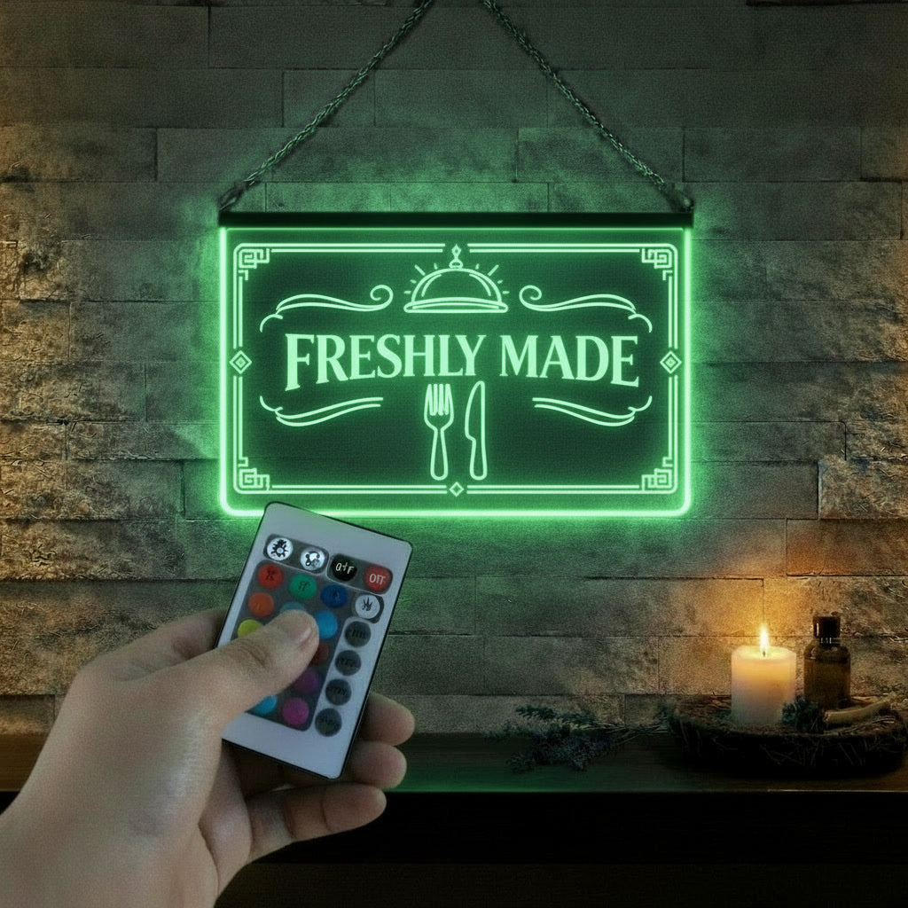 Enseigne LED Freshly Made Restaurant