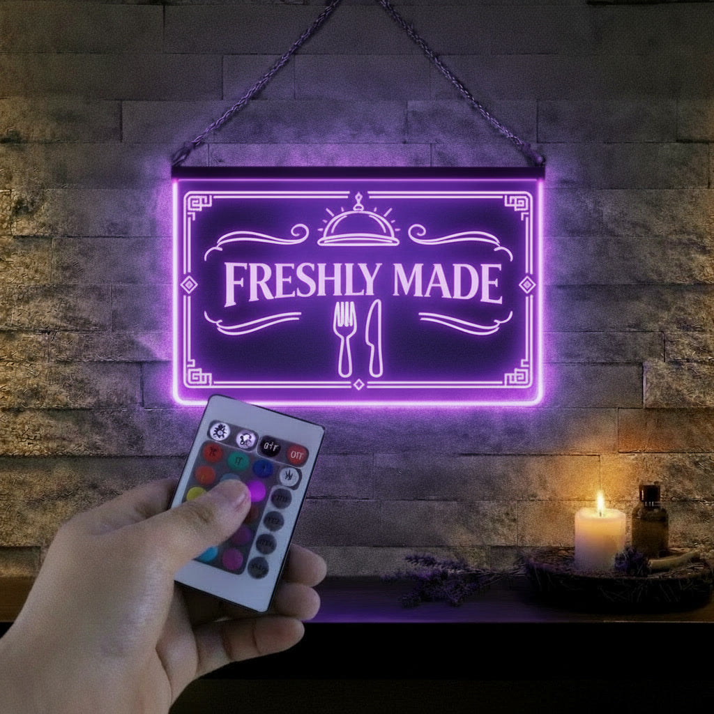 Enseigne LED Freshly Made Restaurant