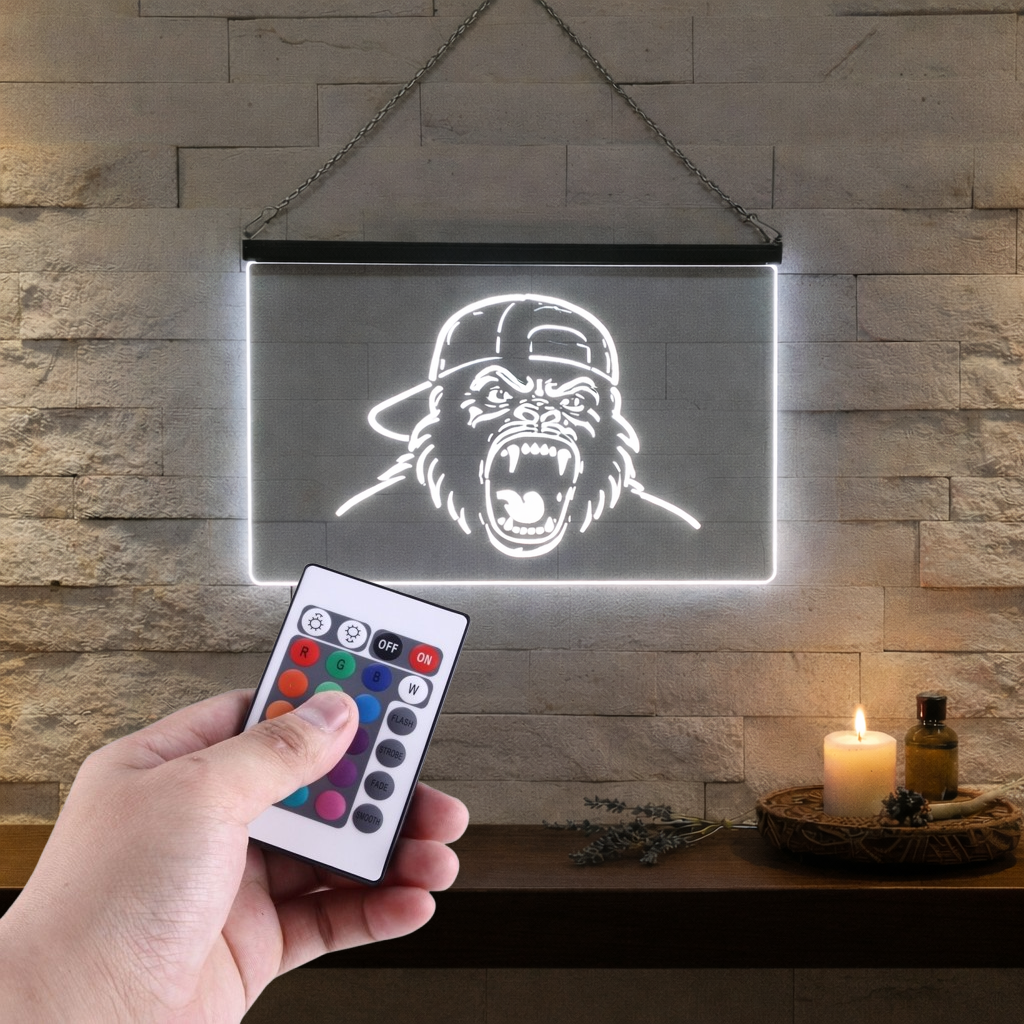 Enseigne Lumineuse Gorille Furieux