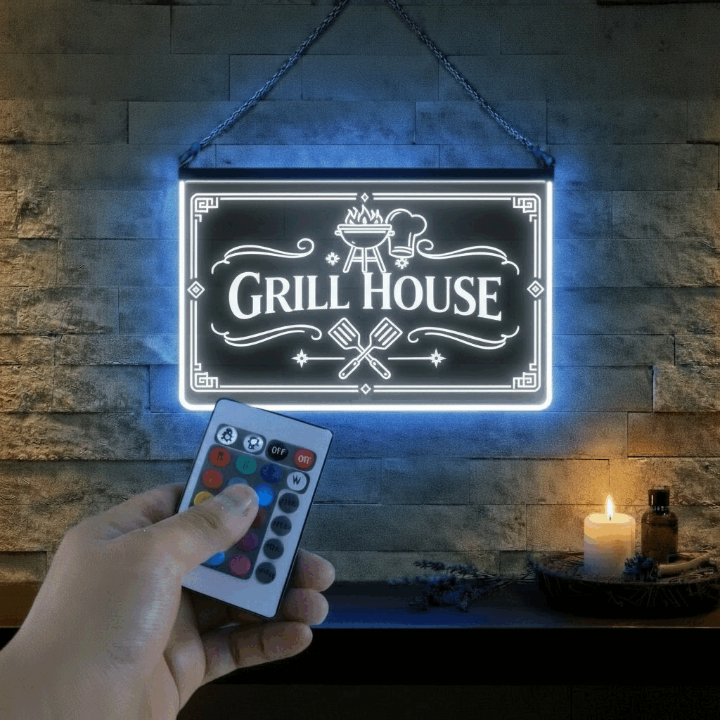 Enseigne Lumineuse LED Grill House