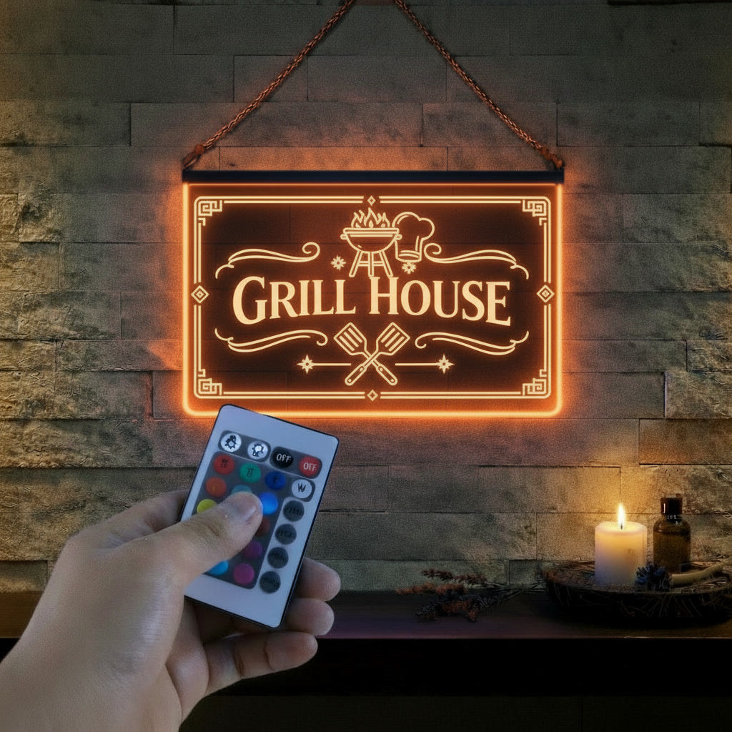 Enseigne Lumineuse LED Grill House