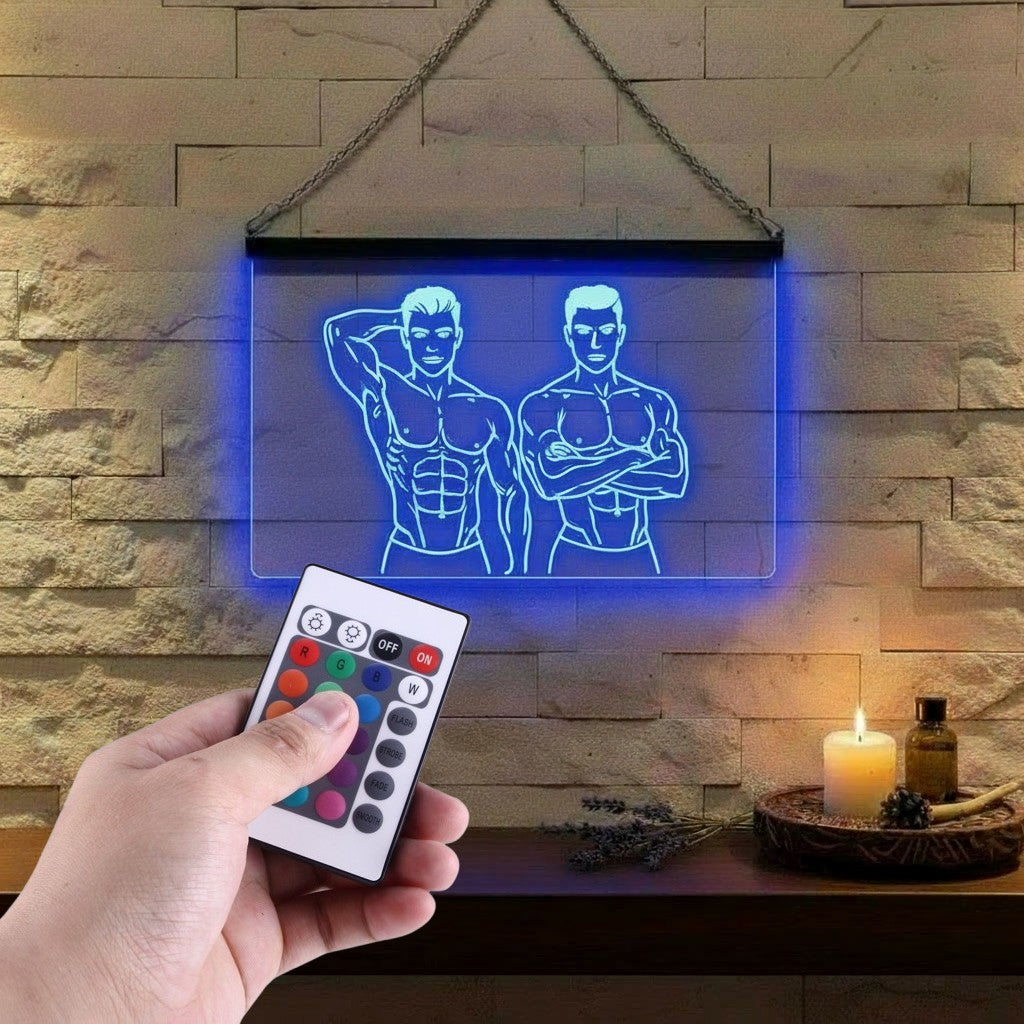 Enseigne Lumineuse Hommes Sexy
