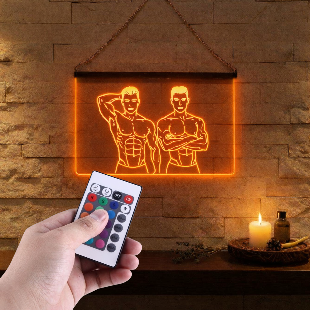 Enseigne Lumineuse Hommes Sexy
