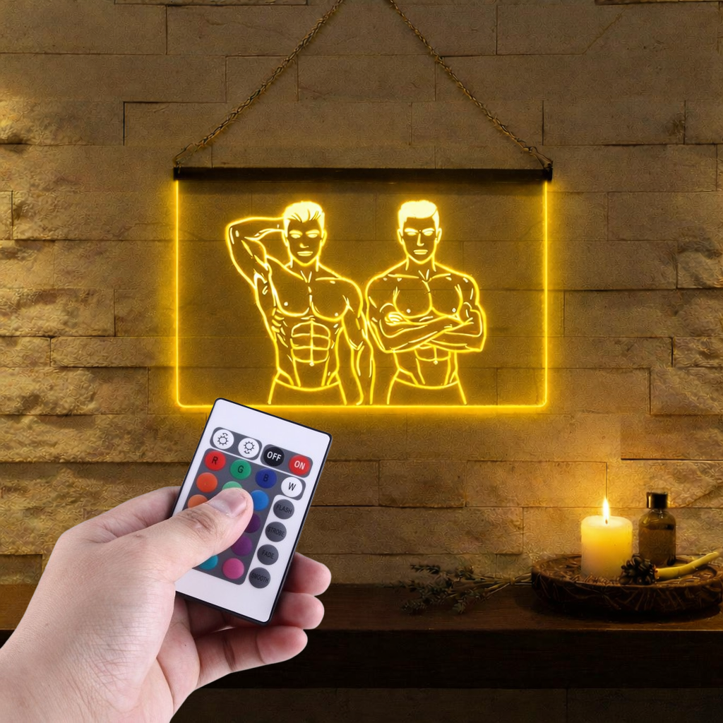 Enseigne Lumineuse Hommes Sexy