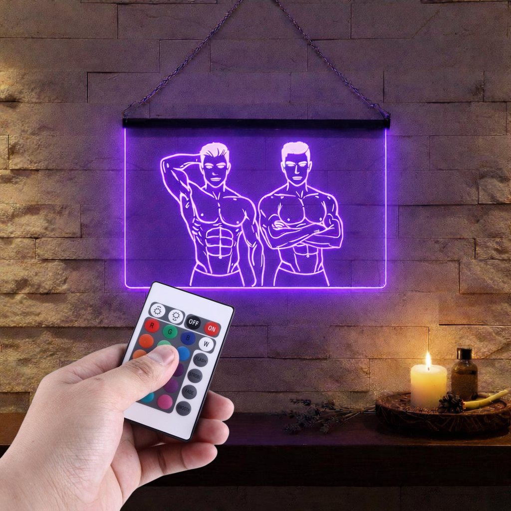 Enseigne Lumineuse Hommes Sexy