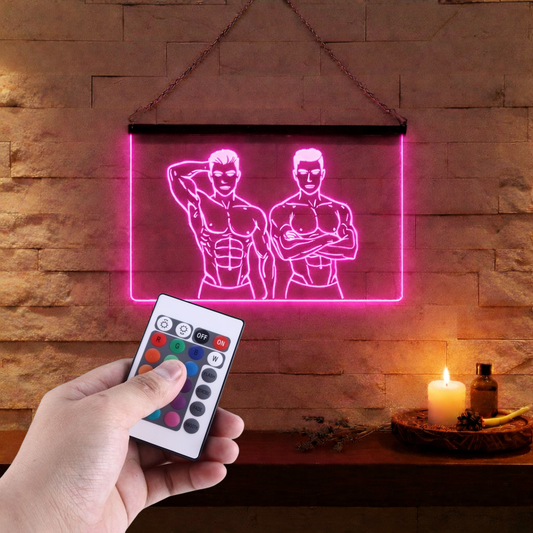 Enseigne Lumineuse Hommes Sexy