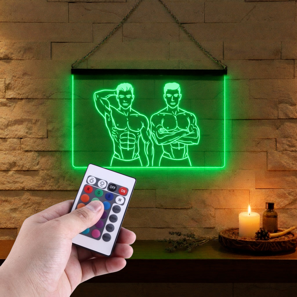 Enseigne Lumineuse Hommes Sexy