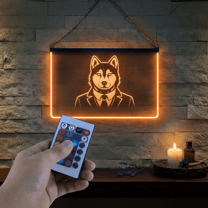 Enseigne Lumineuse Animal Husky
