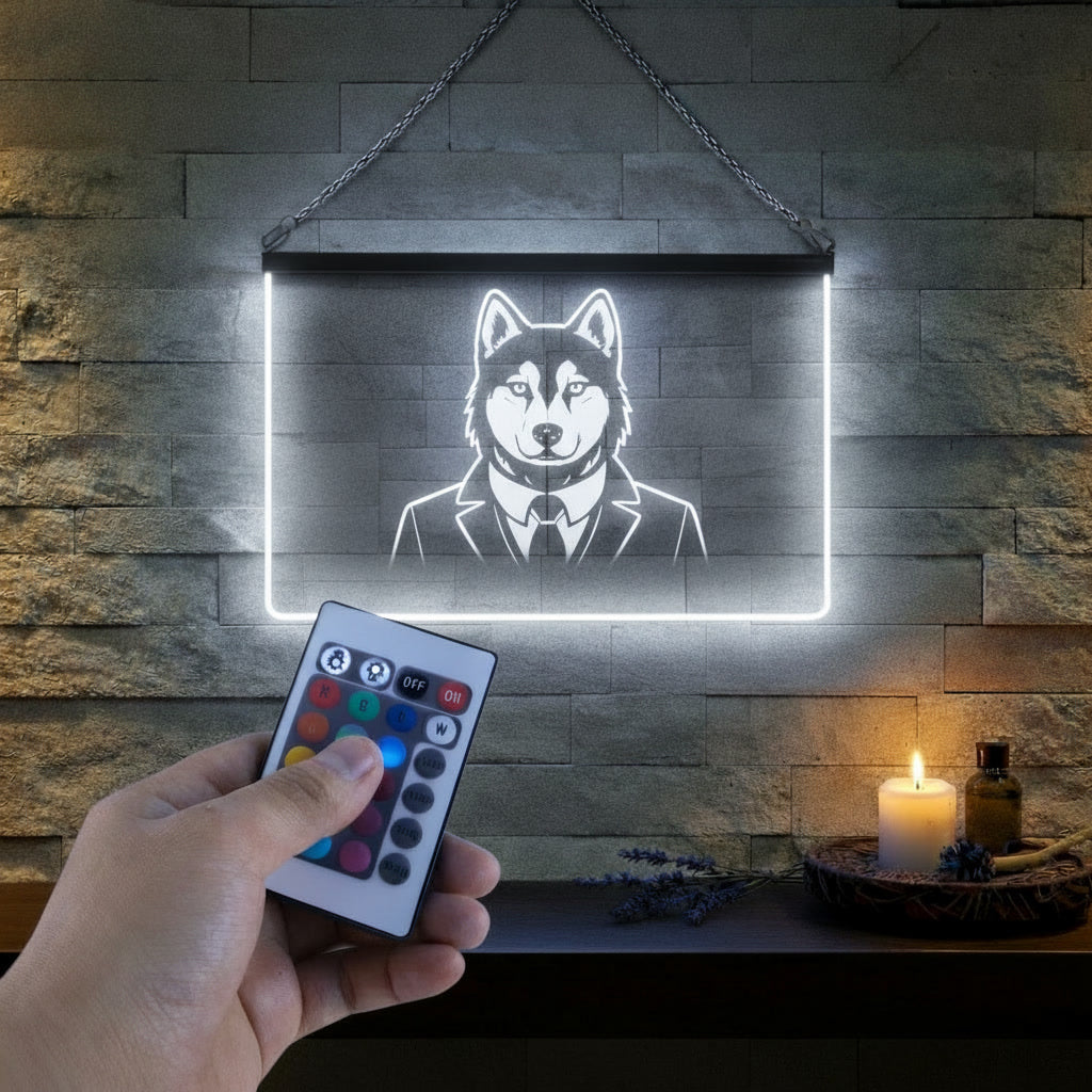Enseigne Lumineuse Animal Husky