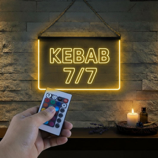 Enseigne Lumineuse Signalétique Broche Kebab