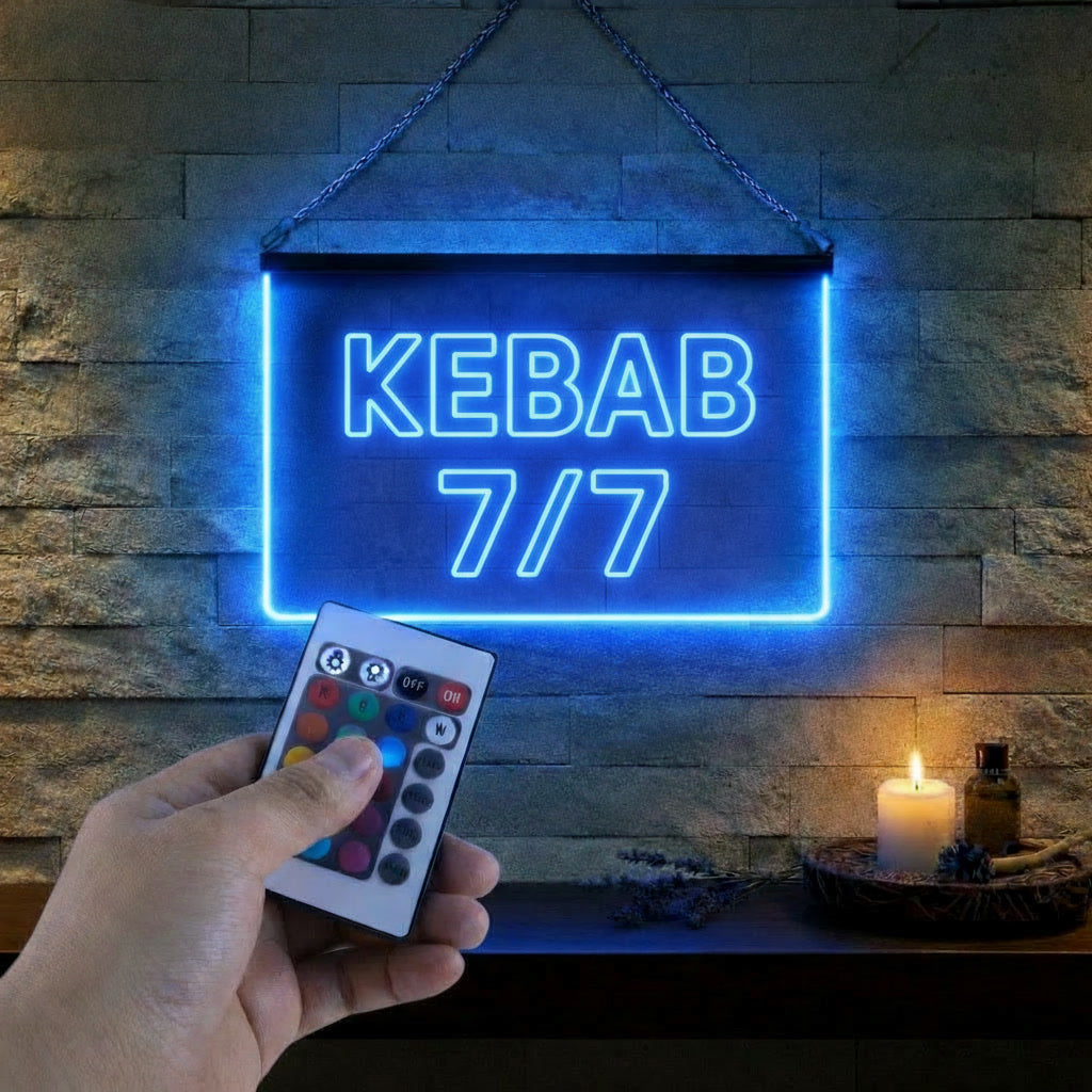 Enseigne Lumineuse Signalétique Broche Kebab