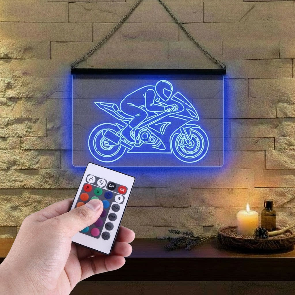Enseigne Lumineuse Moto Sportive