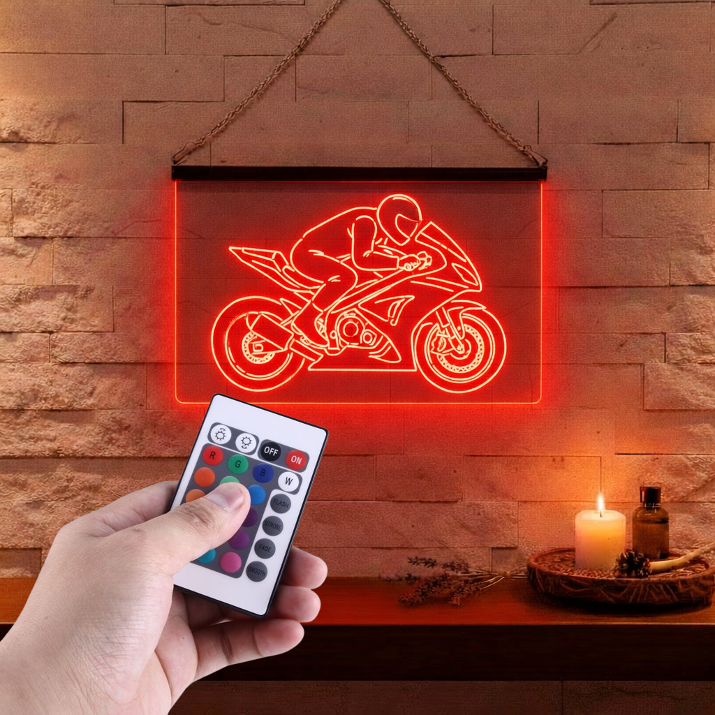 Enseigne Lumineuse Moto Sportive