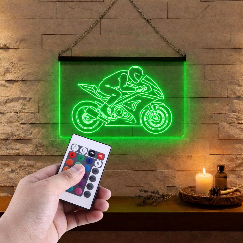Enseigne Lumineuse Moto Sportive