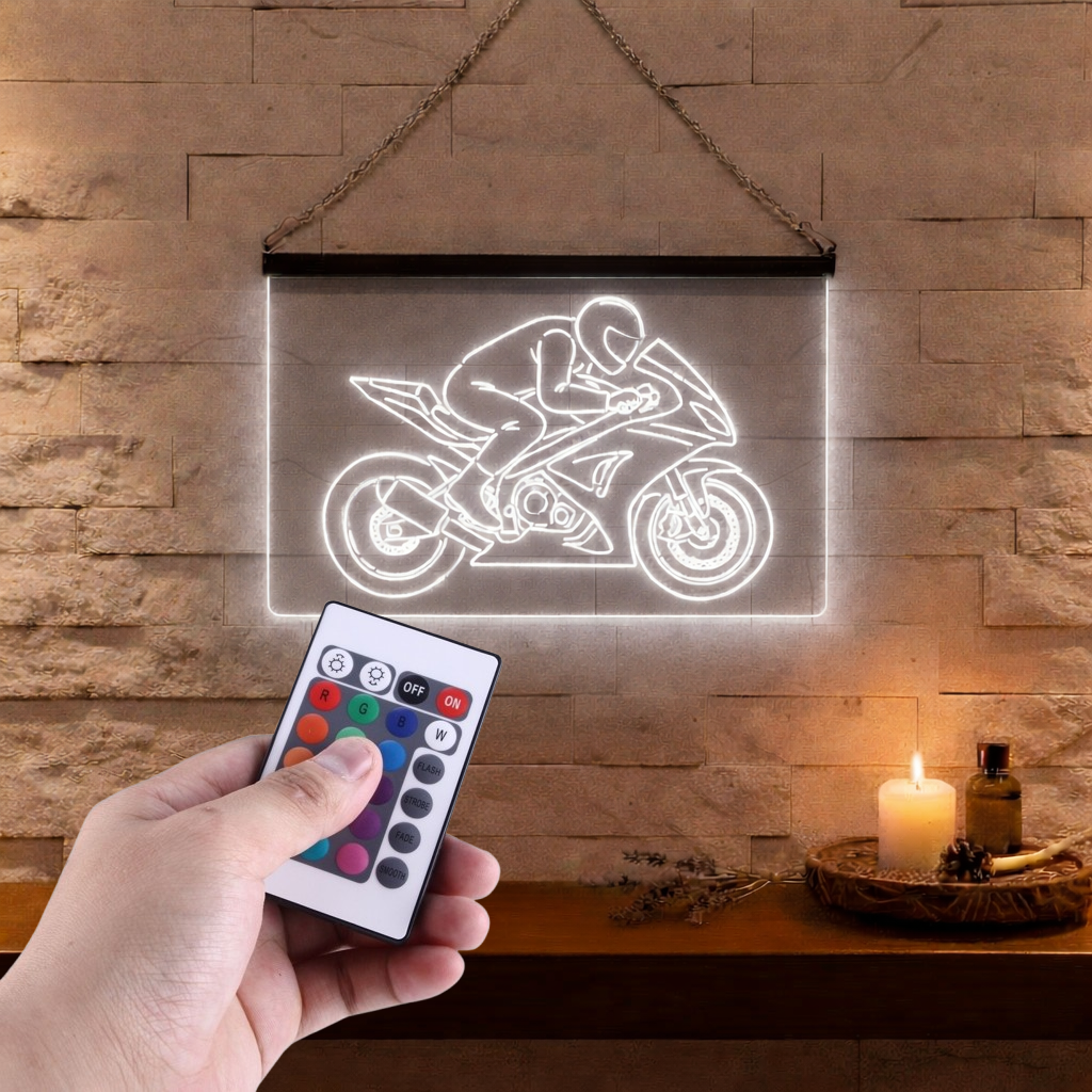 Enseigne Lumineuse Moto Sportive