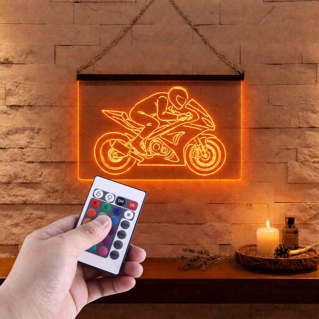 Enseigne Lumineuse Moto Sportive