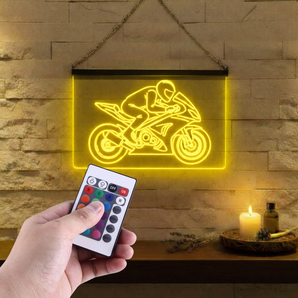 Enseigne Lumineuse Moto Sportive