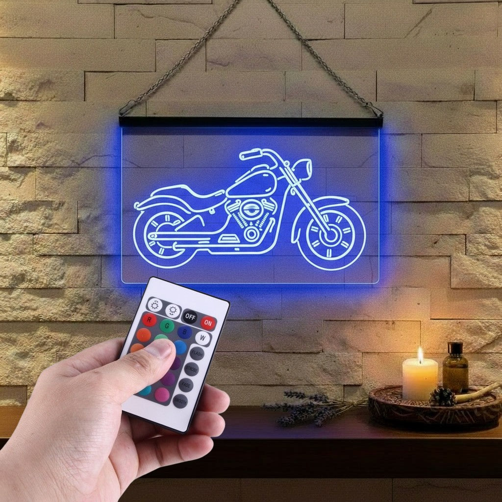Enseigne Lumineuse Moto Vintage