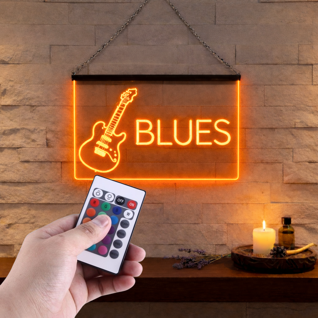 Enseigne Lumineuse Musique Blues