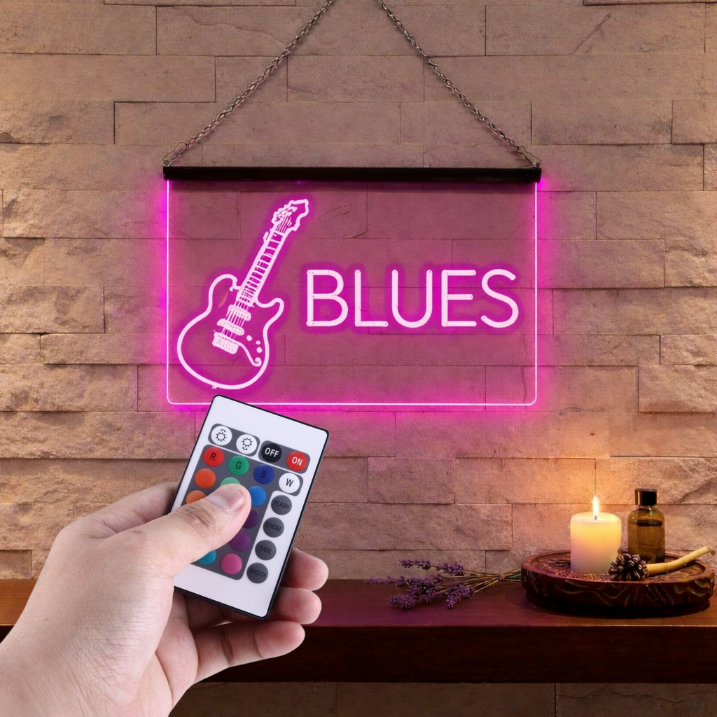 Enseigne Lumineuse Musique Blues