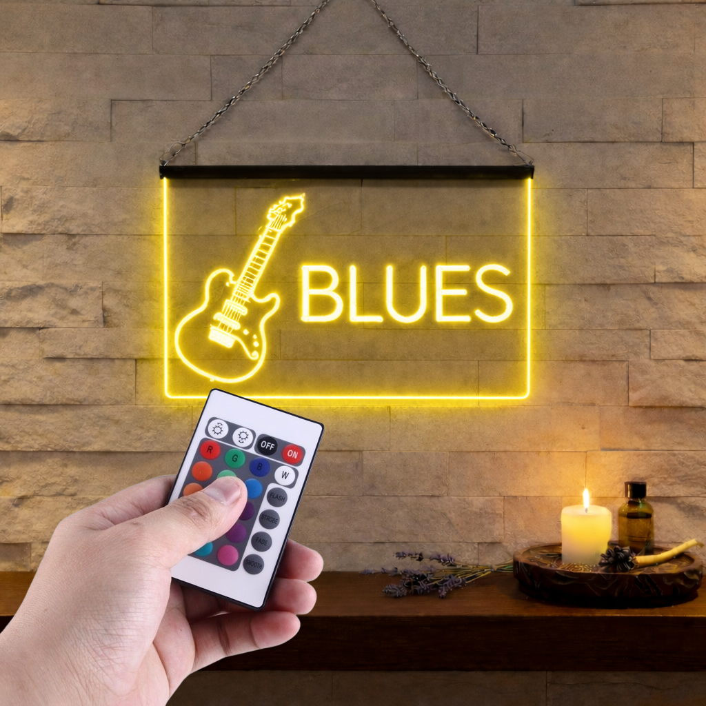 Enseigne Lumineuse Musique Blues