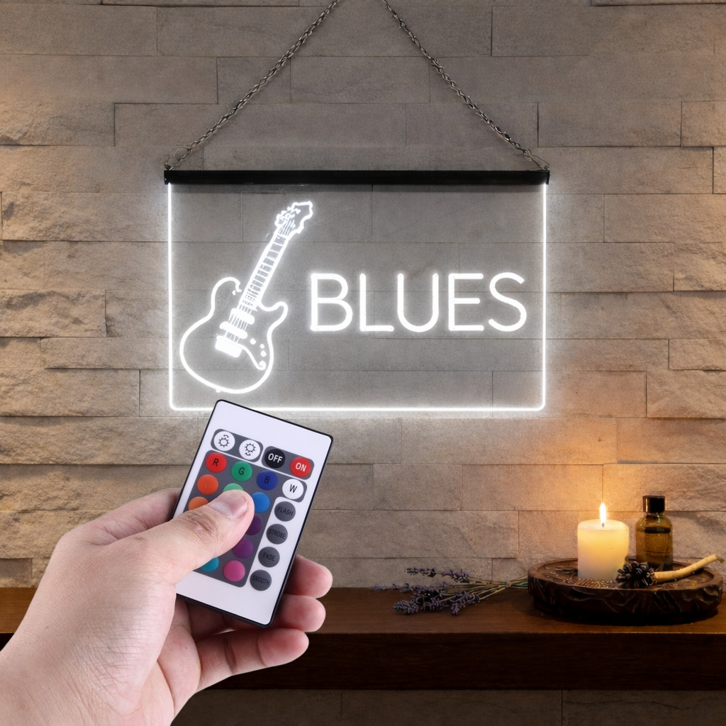 Enseigne Lumineuse Musique Blues