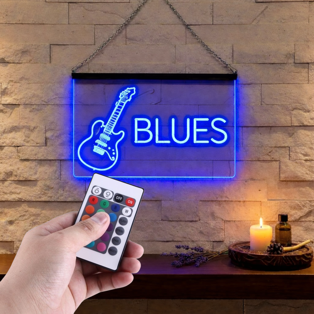Enseigne Lumineuse Musique Blues