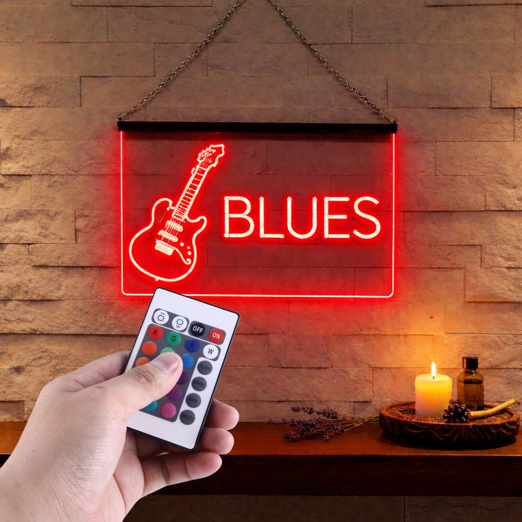 Enseigne Lumineuse Musique Blues