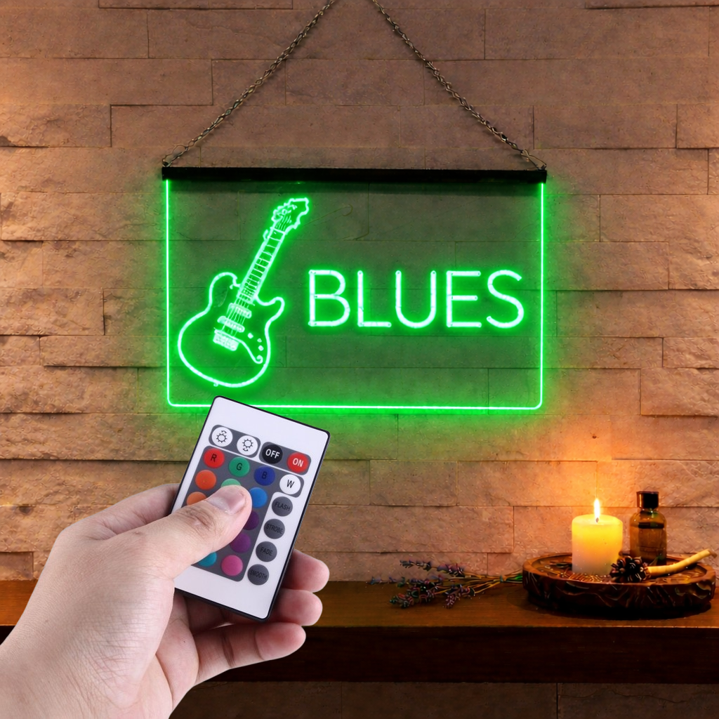 Enseigne Lumineuse Musique Blues