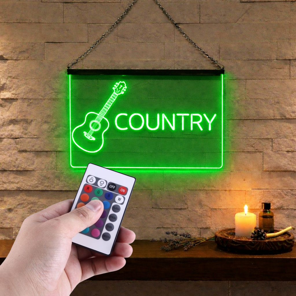 Enseigne Lumineuse Musique Country