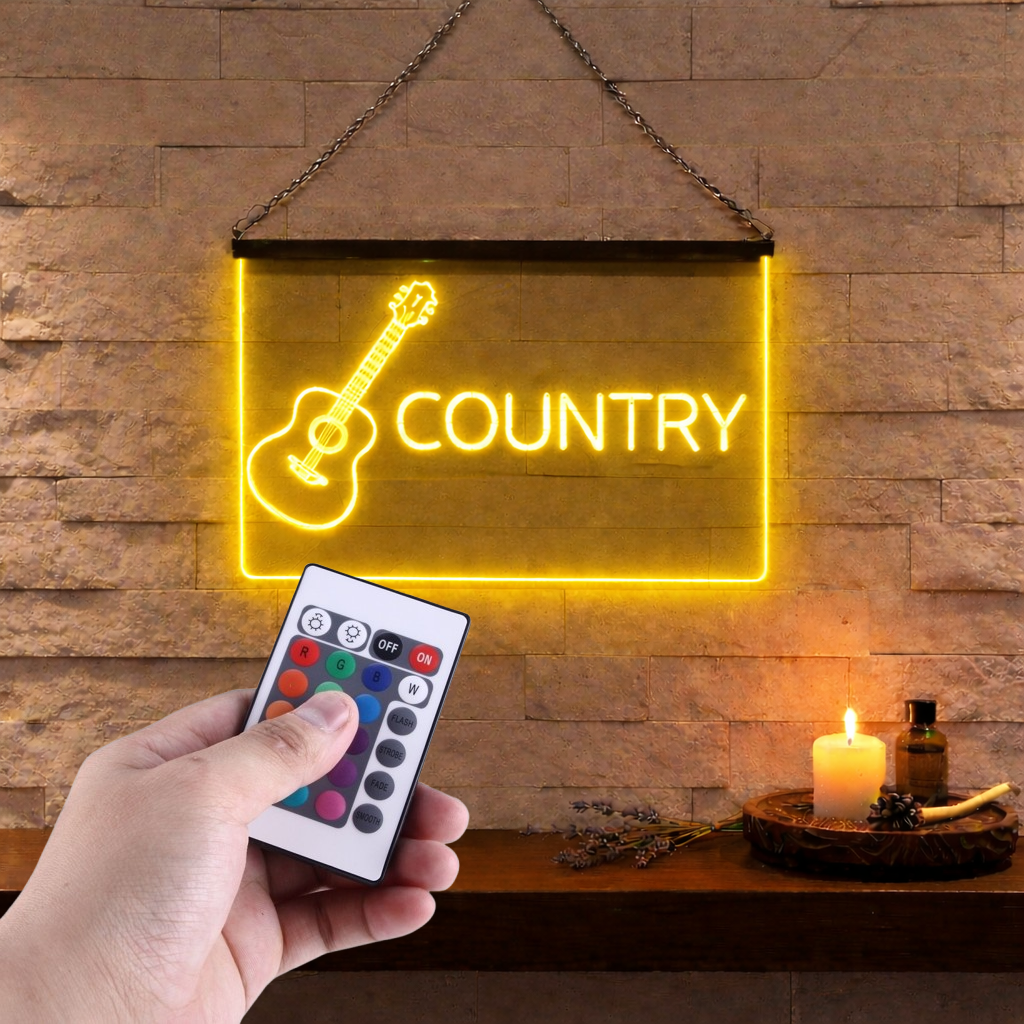 Enseigne Lumineuse Musique Country