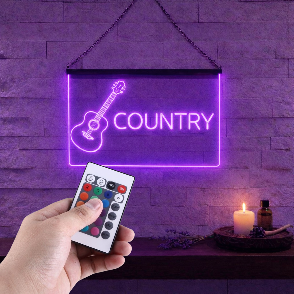 Enseigne Lumineuse Musique Country